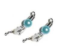 Feather-Light Non-Piercing Nipple Clamps, Adjustable Pressure for Sensual Tease, Perfect for Couples Play and BDSM, Women’s Adult Toy (Light Blue)