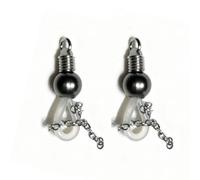 Feather-Light Non-Piercing Nipple Clamps, Adjustable Pressure for Sensual Tease, Perfect for Couples Play and BDSM, Women’s Adult Toy (Black)