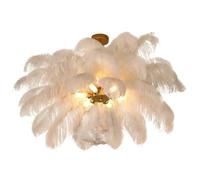 Feather Light Pendant Lamp Colorful Feathers Ceiling Chandelier Led Living Room Bedroom Dressers Hanging Lightings Decor