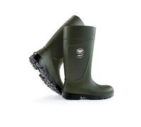 Feather Light Safety Boots for Men and Women, Without Steel Toecap, Non-Slip Sole, Agricultural Work Boots, impervious to Water, mud or detergents, Insulating Down to - 20 Degrees, Green, UK 13