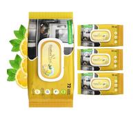 Feather Lux Premium Lemon Scented Kitchen Cleaner - Extra Strong & Powerful Disinfectant Wipes, Biodegradable & Plastic-Free (288 Sheets) - Pack of 4 x 72