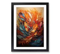 Feather Modern No.2 Framed Print | A2 Black Framed Wall Art | Ready to Hang | Modern Nature Picture | Living Room Bedroom Lounge Office