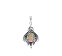 Feather Necklace For Men Women Natural Healing Crystal Necklace Boho Hippie Indian Wings Pendant Long Chain 24'' Energy Jewellery Gifts For Girls Ladies Unakite