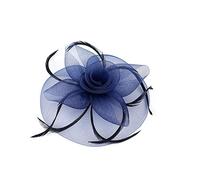 Feather Net Hat Women Wedding Lace Hair Clip Ladies Flower Fascinator Bride Headwear Vintage Party Headbnd Dress Brooch Corsage Girl Handmade Hairpin Hat Banquet Cocktail Ball Festival Headpiece