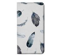 Feather Paint Pattern PU Leather Flip Case Cover For Samsung Galaxy A6 (2018)