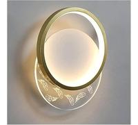 Feather Pattern LED Wall Lamp - Acrylic Sconce for Stairway, Aisle, Living Room, Bedroom, Bedside Reading, Modern Chaner Style Lighting