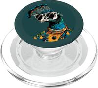 Feather Peacock Lover Artwork Animal Art Blue Peacock Bird PopSockets PopGrip for MagSafe