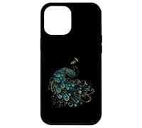 Feather Peacock Lover Artwork Animal Art Teal Peacock Bird Case for iPhone 12 Pro Max