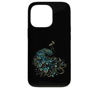 Feather Peacock Lover Artwork Animal Art Teal Peacock Bird Case for iPhone 13 Pro