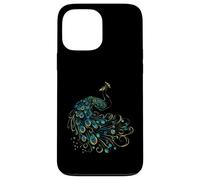 Feather Peacock Lover Artwork Animal Art Teal Peacock Bird Case for iPhone 13 Pro Max