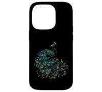 Feather Peacock Lover Artwork Animal Art Teal Peacock Bird Case for iPhone 14 Pro