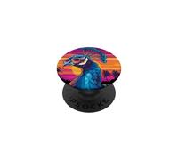 Feather Peacock Lover Artwork Animal Art Teal Peacock Bird PopSockets Adhesive PopGrip