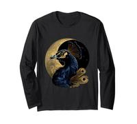 Feather Peacock Lover Artwork Animal Colorful Peacock Bird Long Sleeve T-Shirt