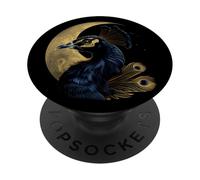 Feather Peacock Lover Artwork Animal Colorful Peacock Bird PopSockets Adhesive PopGrip