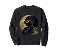 Feather Peacock Lover Artwork Animal Colorful Peacock Bird Sweatshirt