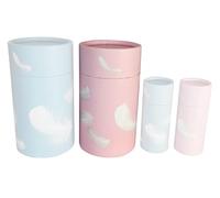 Feather Pink Scatter Tubes for Adult Ashes - Biodegradable Cardboard Cremation Urns (Pink), X-Small