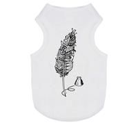 'Feather Quill Pen & Ink' Pet Dog/Cat T-Shirt (PT00102673)