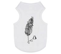 'Feather Quill Pen & Ink' Pet Dog/Cat T-Shirt (PT00102675)