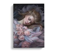 Feather Romanticism Art Canvas Print | Gallery Wrapped 30mm Frame Wall Art | 30x20 inches | Ready to Hang | Contemporary Picture | Living Room Bedroom Lounge Office