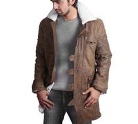 Feather Skin Bane Coat 'Tom Hardy - Dark Knight Rises' Vintage Distressed Look Leather Jacket Perfect Halloween Costumes- 5XL Light Brown