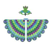 Feather Skirt Carnival Parrot Costume Cute,Flying Parrot Costume for Kids(Light Green,One Size)