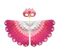 Feather Skirt Carnival Parrot Costume Cute,Flying Parrot Costume for Kids(Watermelon Red,One Size)