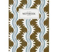 Feather Stripe Notebook - Pretty block print floral design - Chocolate Blue - Paperback notebook - A4 - 8.5 x 11 inches: Beautiful A4 Notebook with ... stripe design with bright clear colors