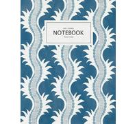 Feather Stripe Notebook - Pretty block print stripe design - Indigo Blue - Paperback notebook - A4 - 8.5 x 11 inches: Beautiful A4 Notebook with Lined ... Stripe Design with Bright Clear Colours