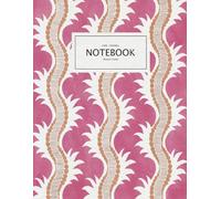 Feather Stripe Notebook - Pretty block print stripe design - Pink Coral - Paperback notebook - A4 - 8.5 x 11 inches: Beautiful A4 Notebook with Lined ... stripe design with bright clear colors