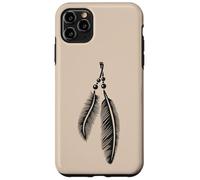 Feather Symbol Spiritual Tribal Lineart Boho Tattoo Style Case for iPhone 11 Pro Max