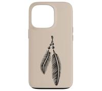 Feather Symbol Spiritual Tribal Lineart Boho Tattoo Style Case for iPhone 13 Pro