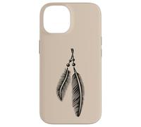 Feather Symbol Spiritual Tribal Lineart Boho Tattoo Style Case for iPhone 14