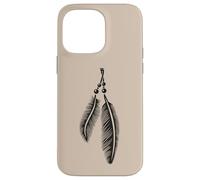 Feather Symbol Spiritual Tribal Lineart Boho Tattoo Style Case for iPhone 14 Pro Max