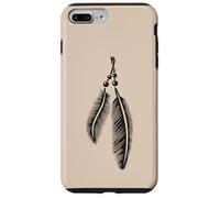 Feather Symbol Spiritual Tribal Lineart Boho Tattoo Style Case for iPhone 7 Plus/8 Plus