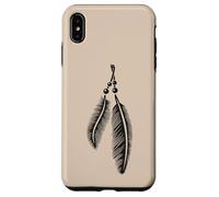 Feather Symbol Spiritual Tribal Lineart Boho Tattoo Style Case for iPhone XS Max