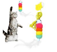 Feather Teaser Cat Toy - Funny Wand Stick, Pet Interactive Play | Perfect for Cats, Hamsters, Chinchillas, and Cavies, Fun at Home, Parks, Beaches, or Lakesides, Keeps Pets Happy and Entertained