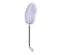 Feather Tickler Soft Sensory Toy for Couples Lightweight Flirting Prop Teasing Feather Wand for Foreplay Intimate Role Play Accessory Sexy Game Gift for Lovers Valentine’s Day Romantic Nights(Grey)