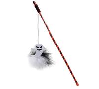 Feather Toy for Cats, Pack of 10 Cat Toy, Feather, Interactive Cat Fishing Toys, Cat Toy Stick with Skull, Pumpkin Feather, Eyeball Feather, Ghost Feather for Cat Activity