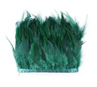 Feather Trim 1Meter Feather Trim Fringe for Craft DIY Sewing Costume Tapestry Decoration for Party Clothing(Dark Green)