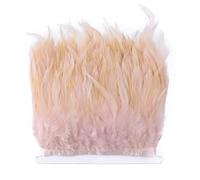 Feather Trim 1Meter Feather Trim Fringe for Craft DIY Sewing Costume Tapestry Decoration for Party Clothing(Leather Pink)