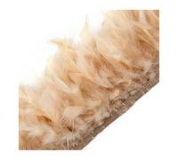 Feather Trim Fluffy Turkey Feathers Trim Fringe Ribbon Sewing Trimmings for Wedding Decoration for Party Clothing(Light Yellow,10Meter 10-15CM)