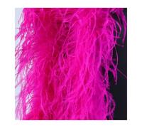 Feather Trim Ostrich Feather Decoration Scarf for Clothing Sewing Accessory Thickness Plumes Trim for Party Clothing(Rose,8PLY 0.5M)