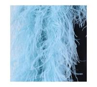 Feather Trim Ostrich Feather Decoration Scarf for Clothing Sewing Accessory Thickness Plumes Trim for Party Clothing(Light Blue,8PLY 2M)