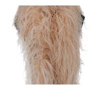 Feather Trim Ostrich Feather Decoration Scarf for Clothing Sewing Accessory Thickness Plumes Trim for Party Clothing(Champagne,8PLY 2M)