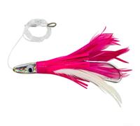 Feather Trolling Lure 16cm For Saltwater Fishing With Biomimetic Motion And UV Reflective Feathers To Attract GT Trout And Other Game Species(03#)