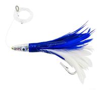 Feather Trolling Lure 16cm For Saltwater Fishing With Biomimetic Motion And UV Reflective Feathers To Attract GT Trout And Other Game Species(04#)