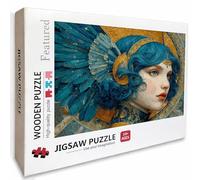 Feather Wooden Jigsaw Puzzles 61x41in, Woman Jigsaw Puzzles 5000 Pieces for Adults with Box, Educational Challenging Game, Back Lettering Easy to Distinguish, Summer Gifts, Beautiful Decor, 6-9414