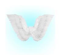 Feathered Angel Wings White Costume Wings Fancy Dress Cosplay Wall Decor 78x36cm