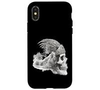 Feathered Aztec Skull Maya Mexican Mayan Indigenous Azteca Case for iPhone X/XS