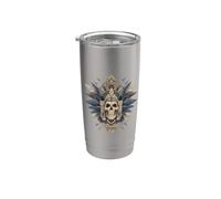 Feathered Aztec Skull Maya Mexican Mayan Indigenous Azteca Stainless Steel Insulated Tumbler